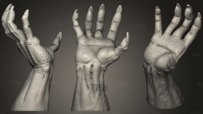 Devilman Hand stl model for CNC